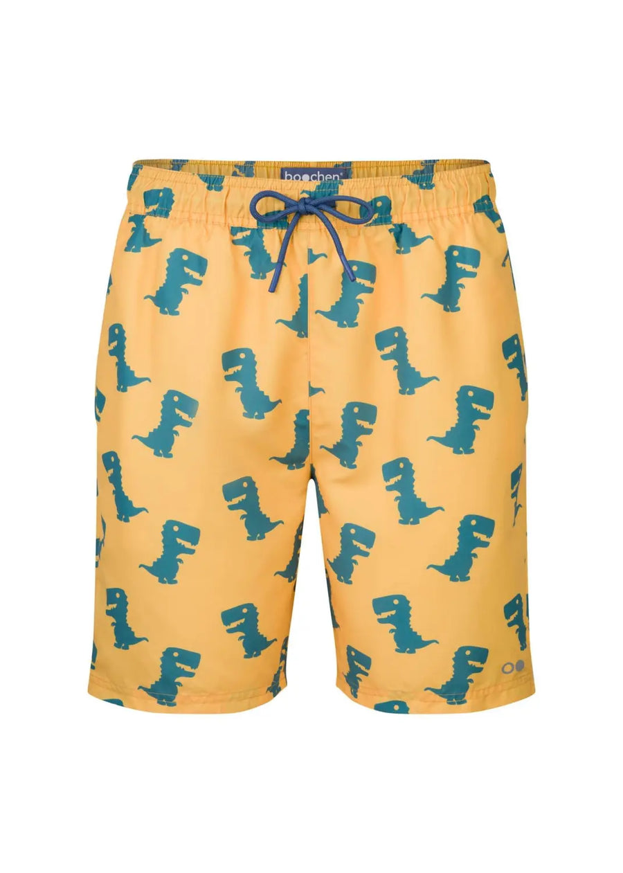 boochen eco man's boardshorts, sustainable boardshorts, beachshorts, nachhaltige badehose dino print