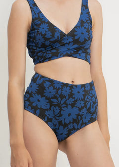 Noja Bottom in Dark Moonflower / Noir - bikini bottom