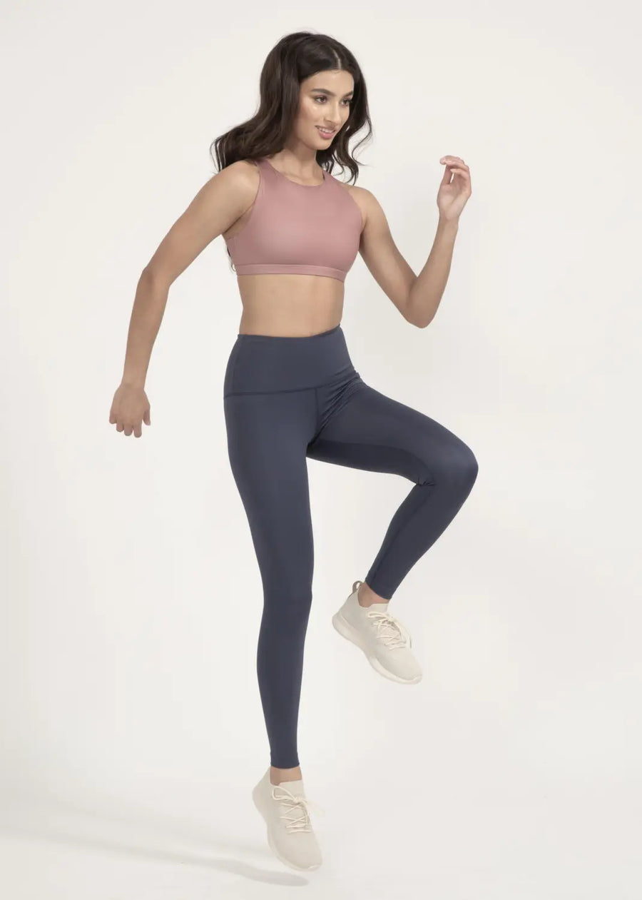 High-Rise Leggings in Midnight blue - boochen eco-conscious surfwear